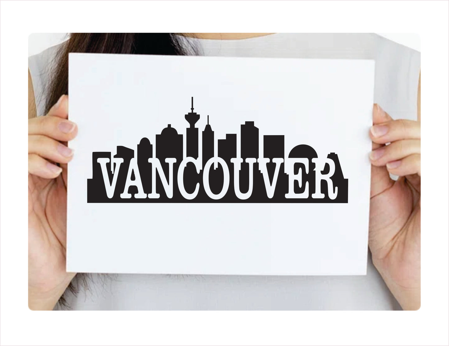 Vancouver City Canada Black Decal Sticker 