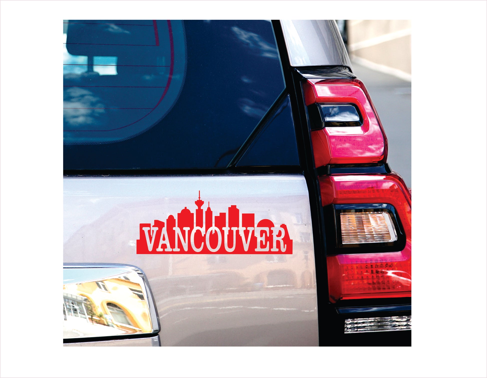 Vancouver City Canada Red Decal Sticker 