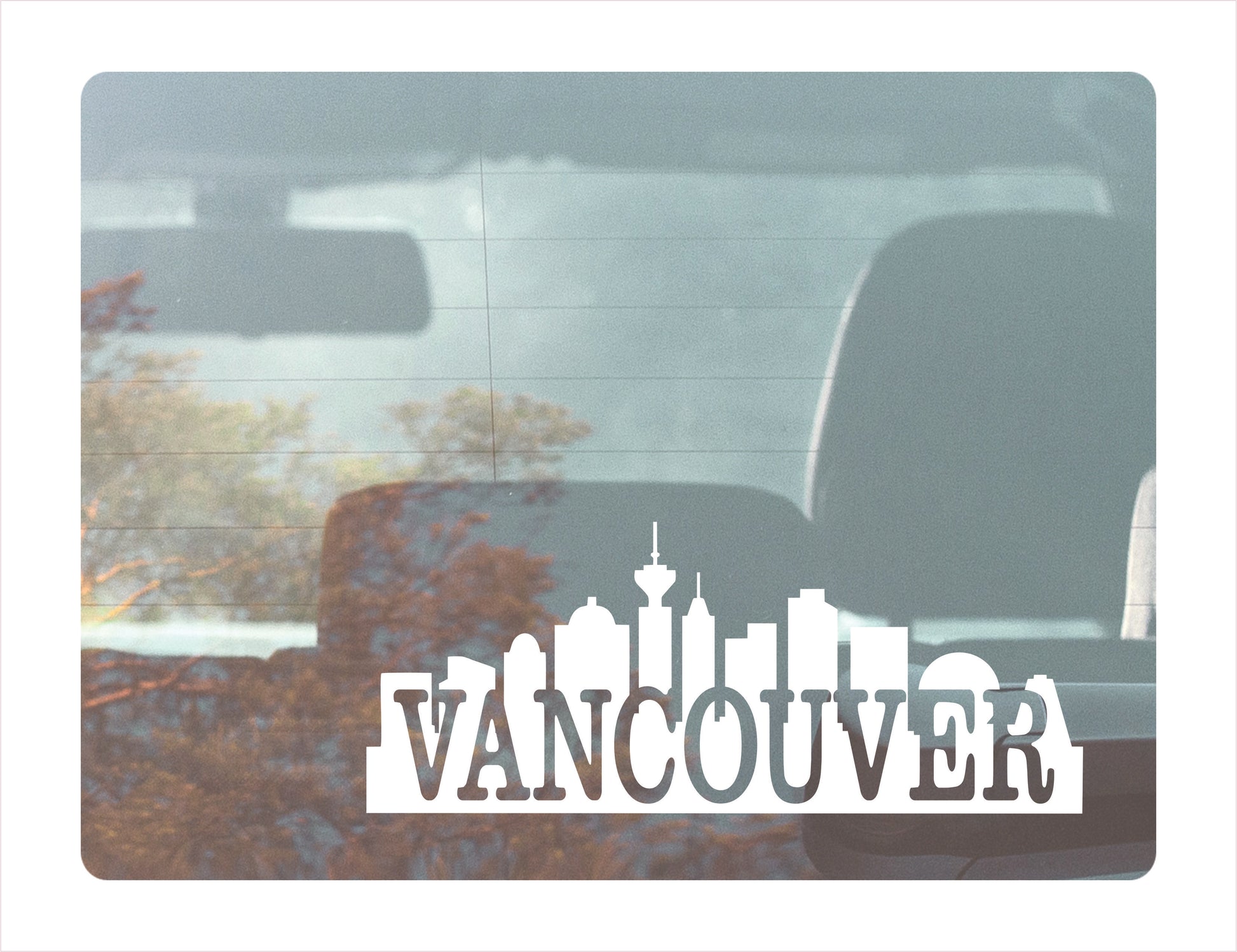Vancouver City Canada White Decal Sticker 