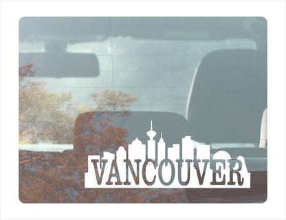 Vancouver City Canada White Decal Sticker 