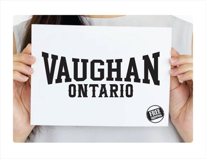 Vaughan Ontario black Decal Sticker