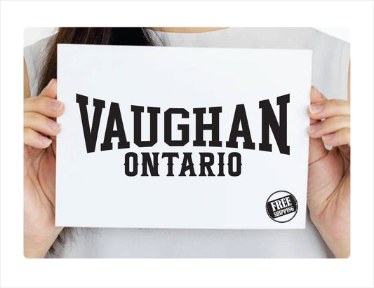 Vaughan Ontario black Decal Sticker