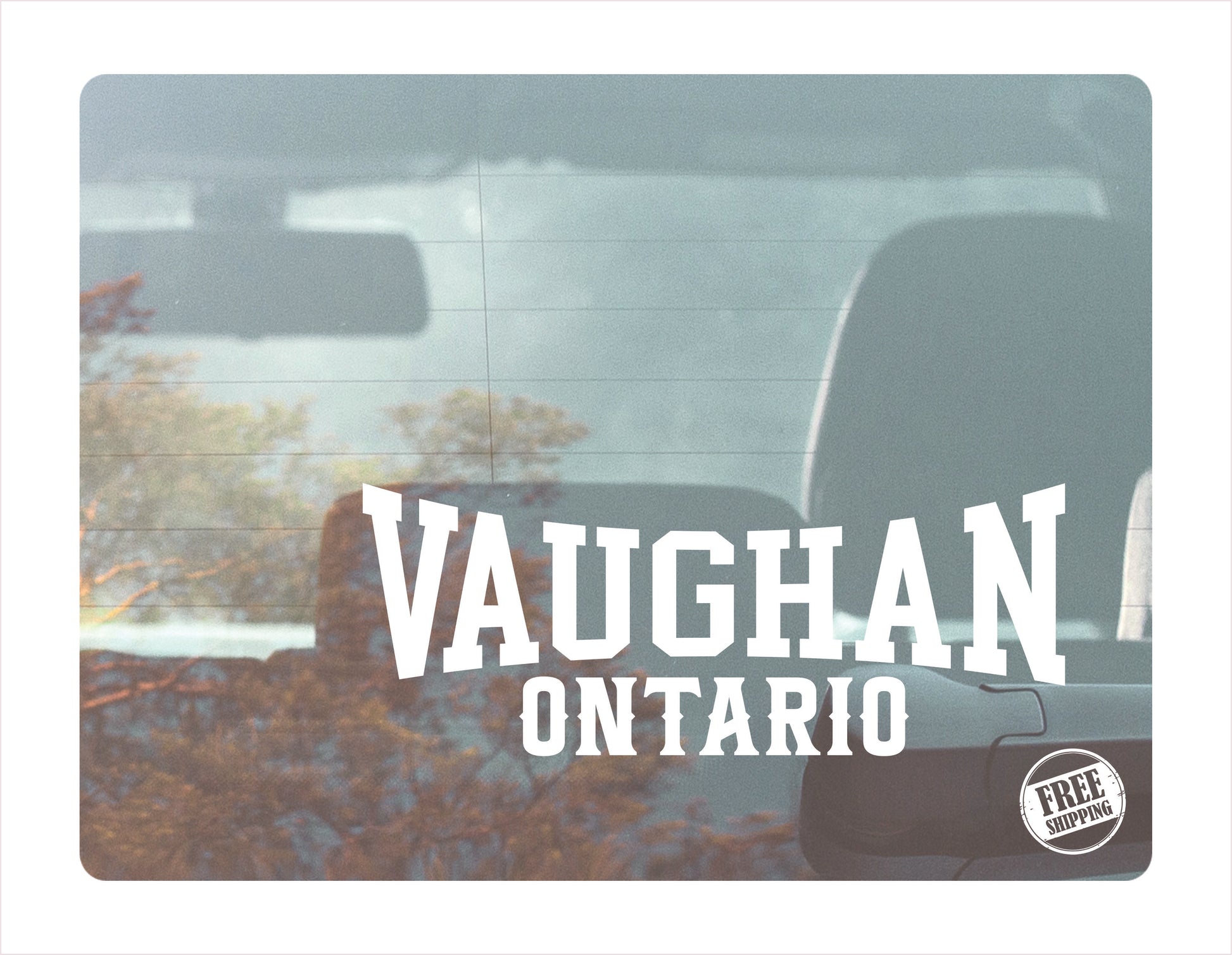 Vaughan Ontario white Decal Sticker