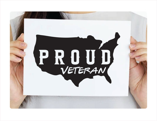Proud Veteran Decal Sticker - FREE shipping