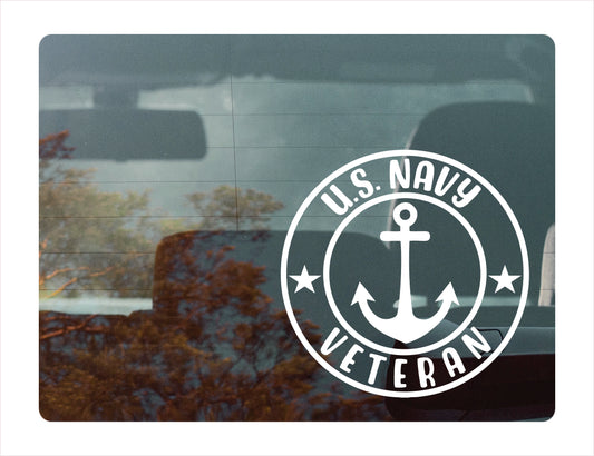 U.S. Navy Veteran Decal Sticker - FREE shipping
