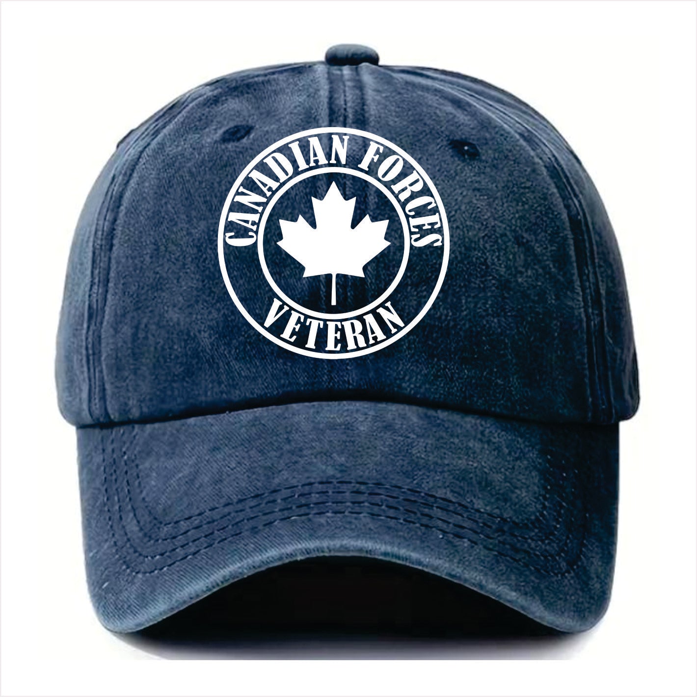 Blue cap with 'Canadian Forces Veteran' logo on a white background