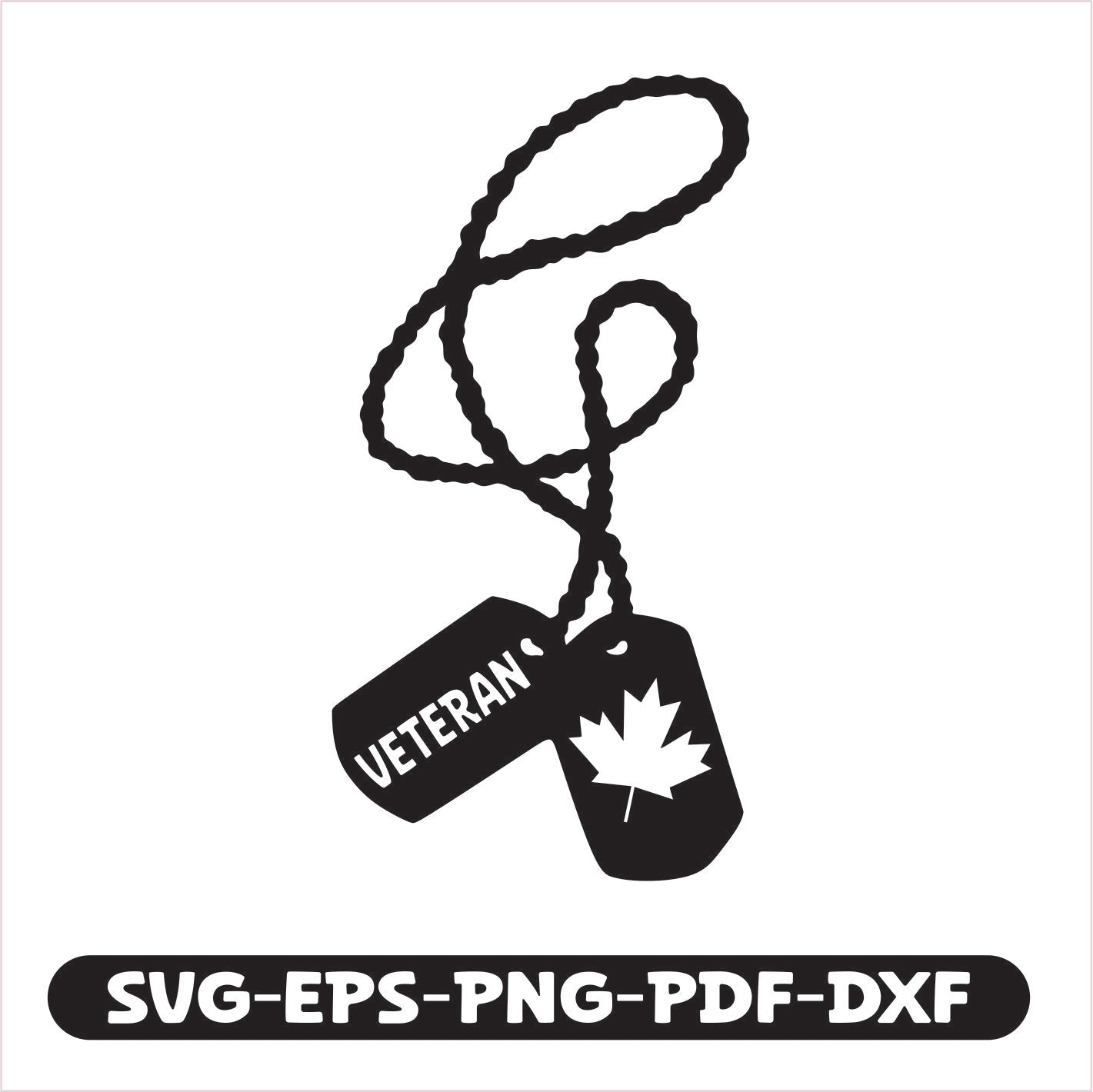 Canadian veteran SVG EPS PNG PDF DXF Cutting File