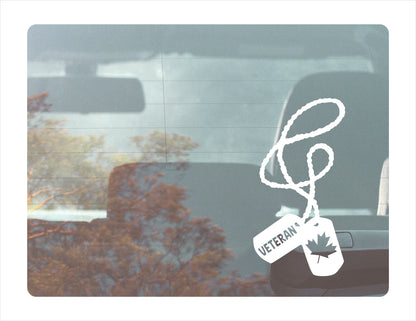 Canadian Veteran White Vinyl Decal Sticker