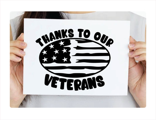 Thanks to our veterans Decal Sticker - FREE shipping