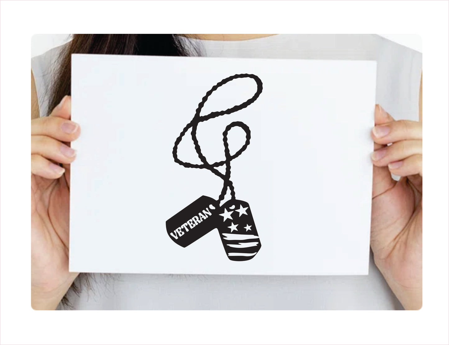 Usa Veteran Black Vinyl Decal Sticker