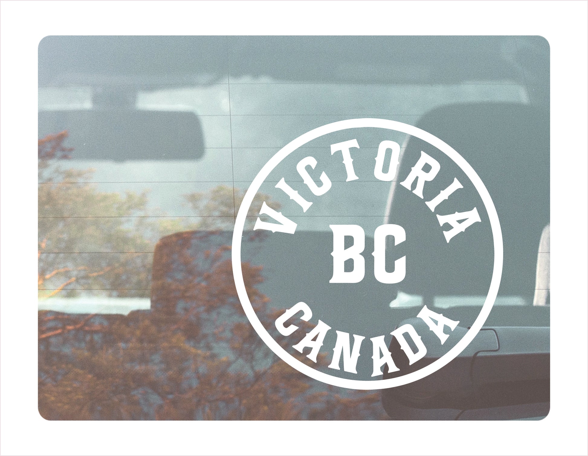 Victoria British Columbia Canada White Decal Sticker