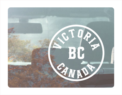 Victoria British Columbia Canada White Decal Sticker