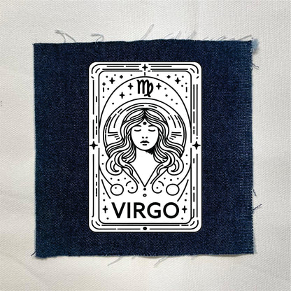 Virgo Zodiac Dark Denin Patch