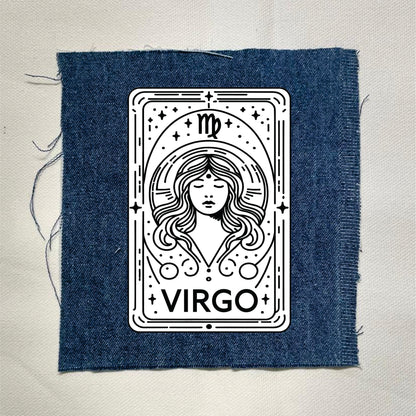 Virgo Zodiac Light Denin Patch