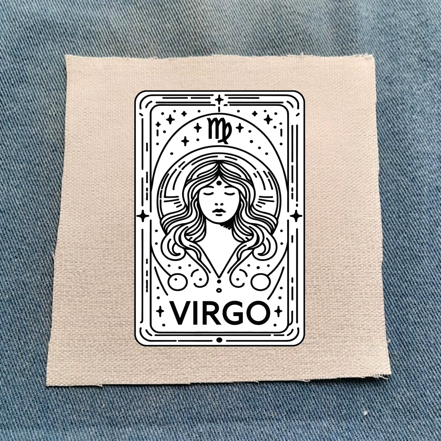 Virgo Zodiac White Patch