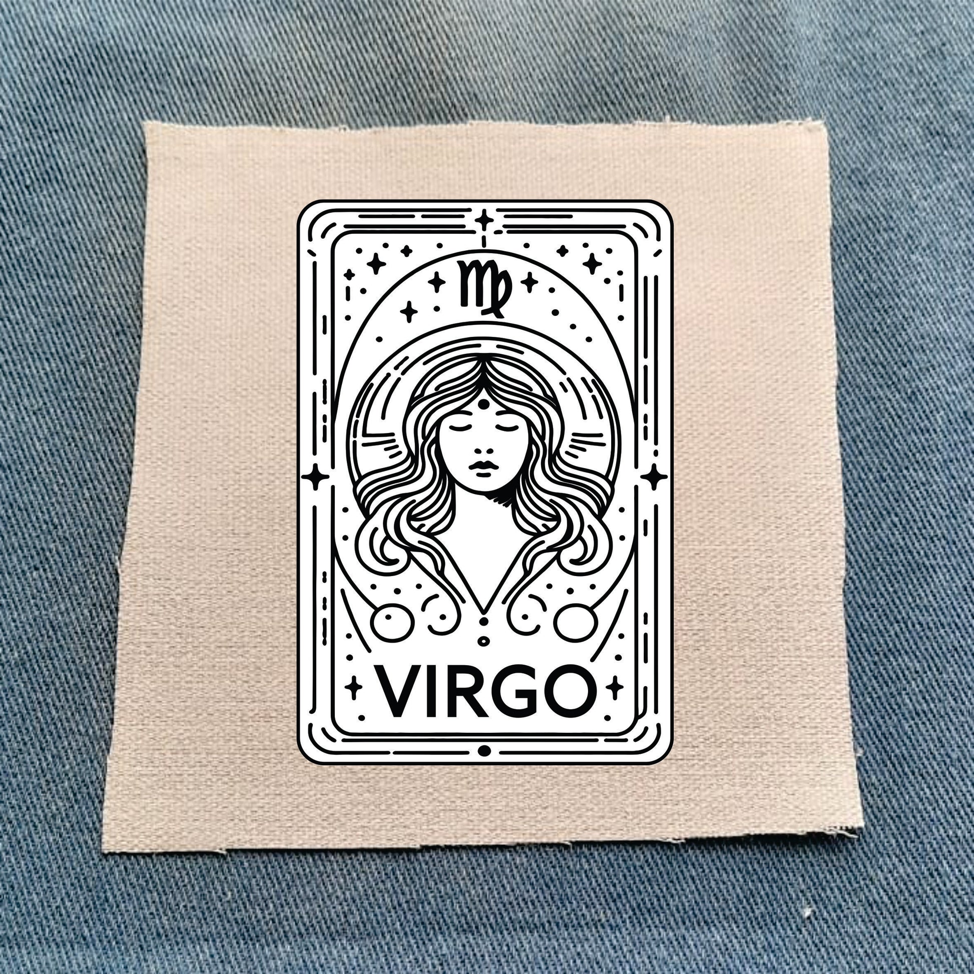 Virgo Zodiac White Patch
