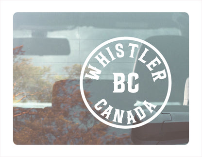 Whistler British Columbia Canada White Decal Sticker