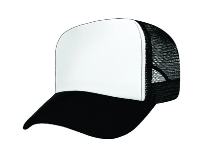 Custom hat, Black and white personalized trucker hat