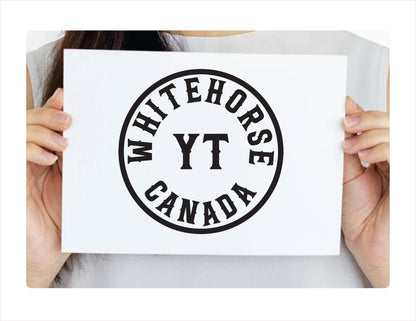 Whitehorse Yukon Canada Black Decal Sticker