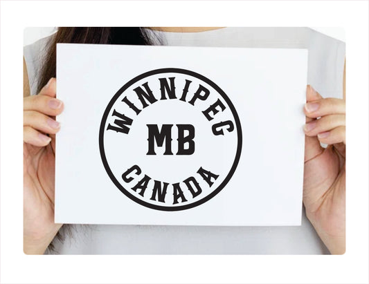 Winnipeg Manitoba Canada Black Decal Sticker 