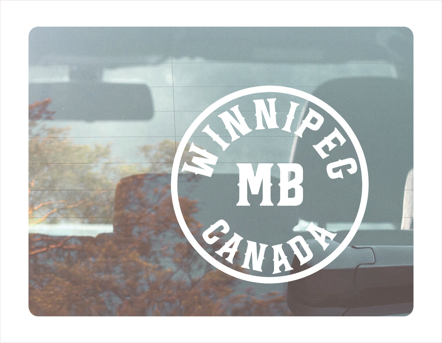 Winnipeg Manitoba Canada White Decal Sticker 