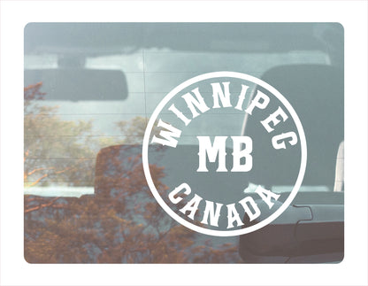 Winnipeg Manitoba Canada White Decal Sticker 