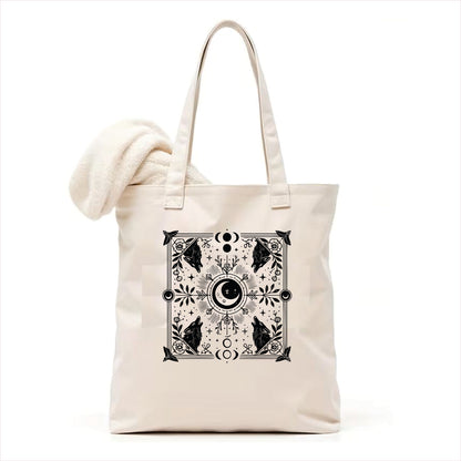 Wolf moon gothic tote bag 3