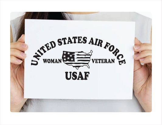 United States Air Force Woman Veteran USAF Decal Sticker - FREE shipping
