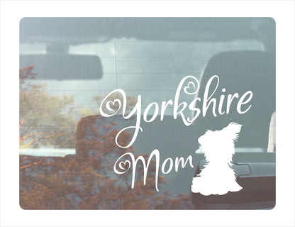 Yorkshire Mom Decal Sticker  FREE shipping