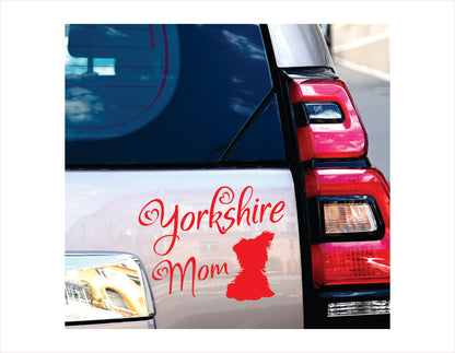 Yorkshire Mom Decal Sticker  FREE shipping