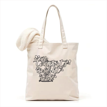Your comforts delight my soul canvas tote bag 3