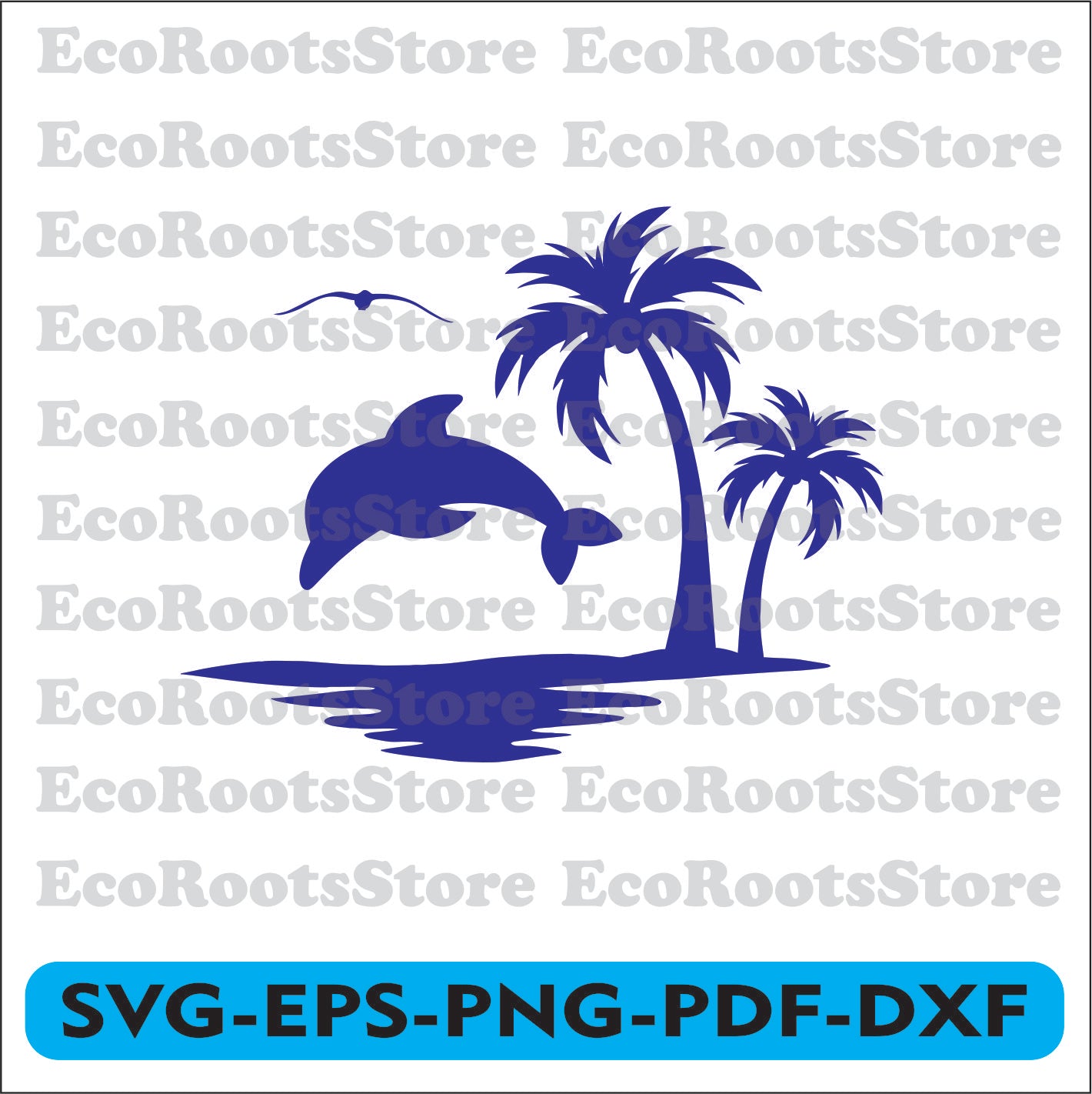 Delphin SVG EPS PNG PDF DXF Cutting File