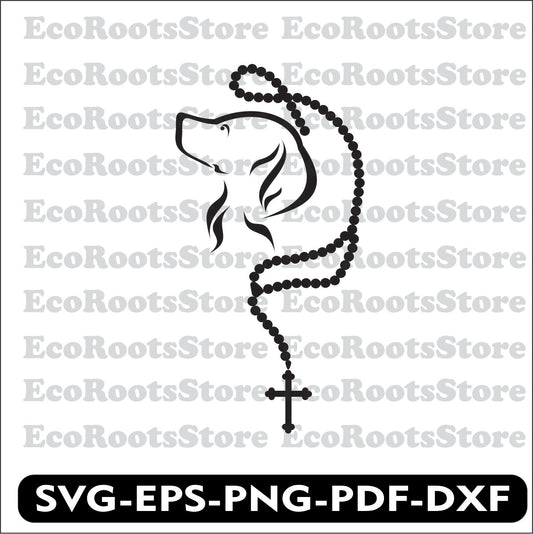 Dog Rosary SVG EPS PNG PDF DXF Cutting File