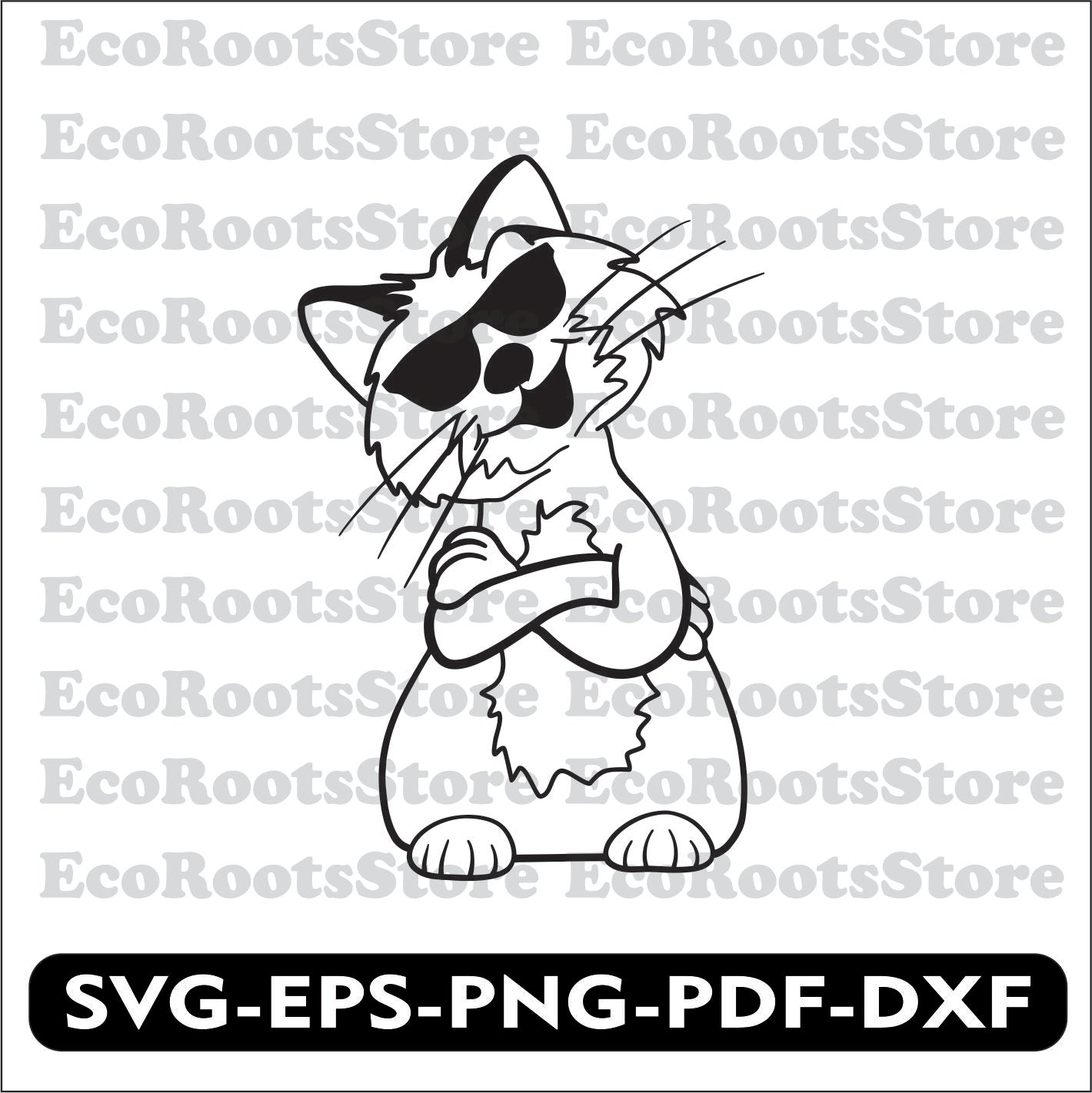 Cat Glasses SVG EPS PNG PDF DXF Cutting File