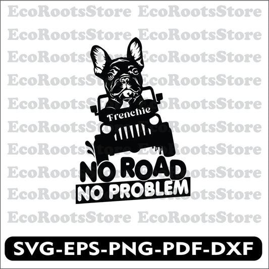 Frenchie Dog Jeep Offroad SVG EPS PNG PDF DXF Cutting File