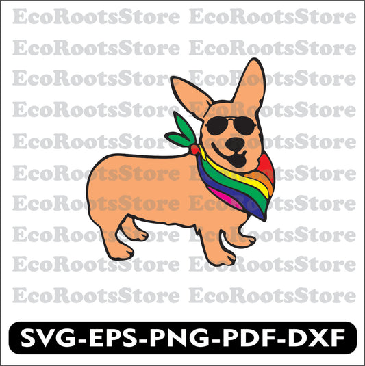 Corgi Love is Love SVG EPS PNG PDF DXF Cutting File