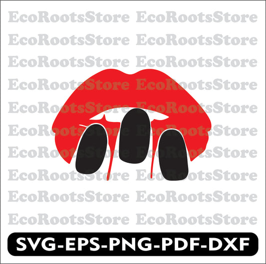 Lip Girl SVG EPS PNG PDF DXF Cutting File