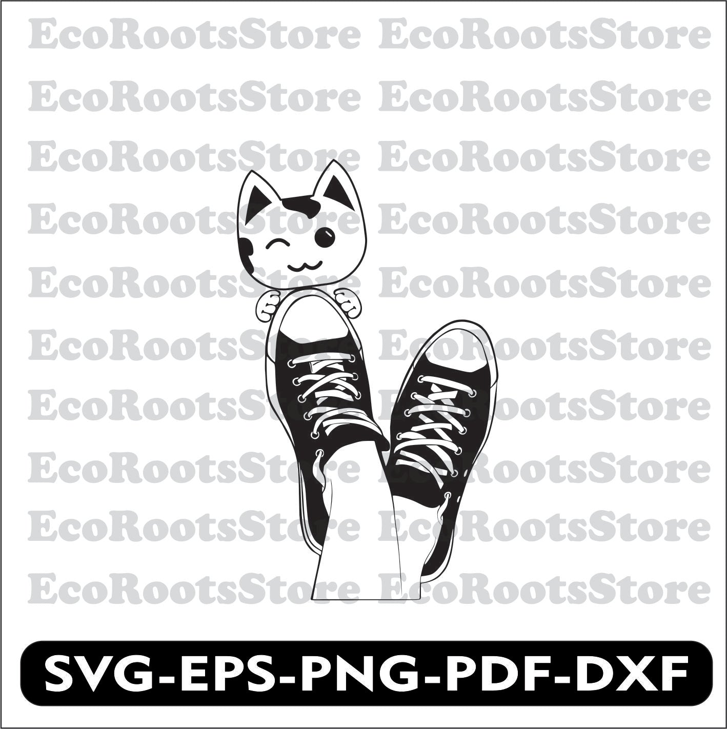 Cat Cute SVG EPS PNG PDF DXF Cutting File