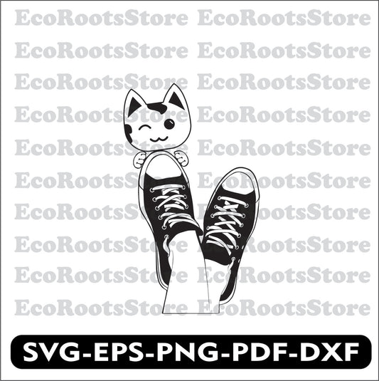 Cat Cute SVG EPS PNG PDF DXF Cutting File