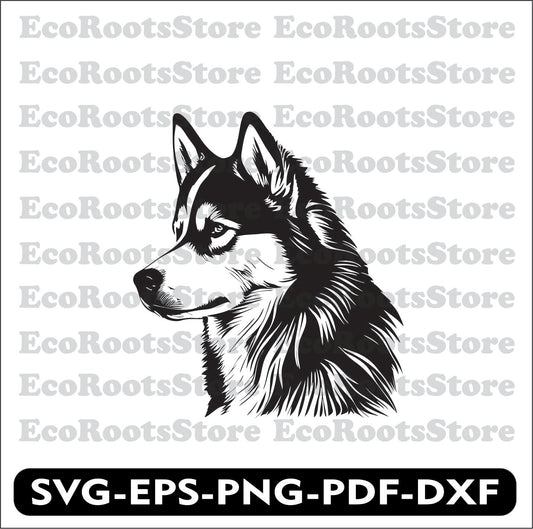 Husky Dog SVG EPS PNG PDF DXF Cutting File