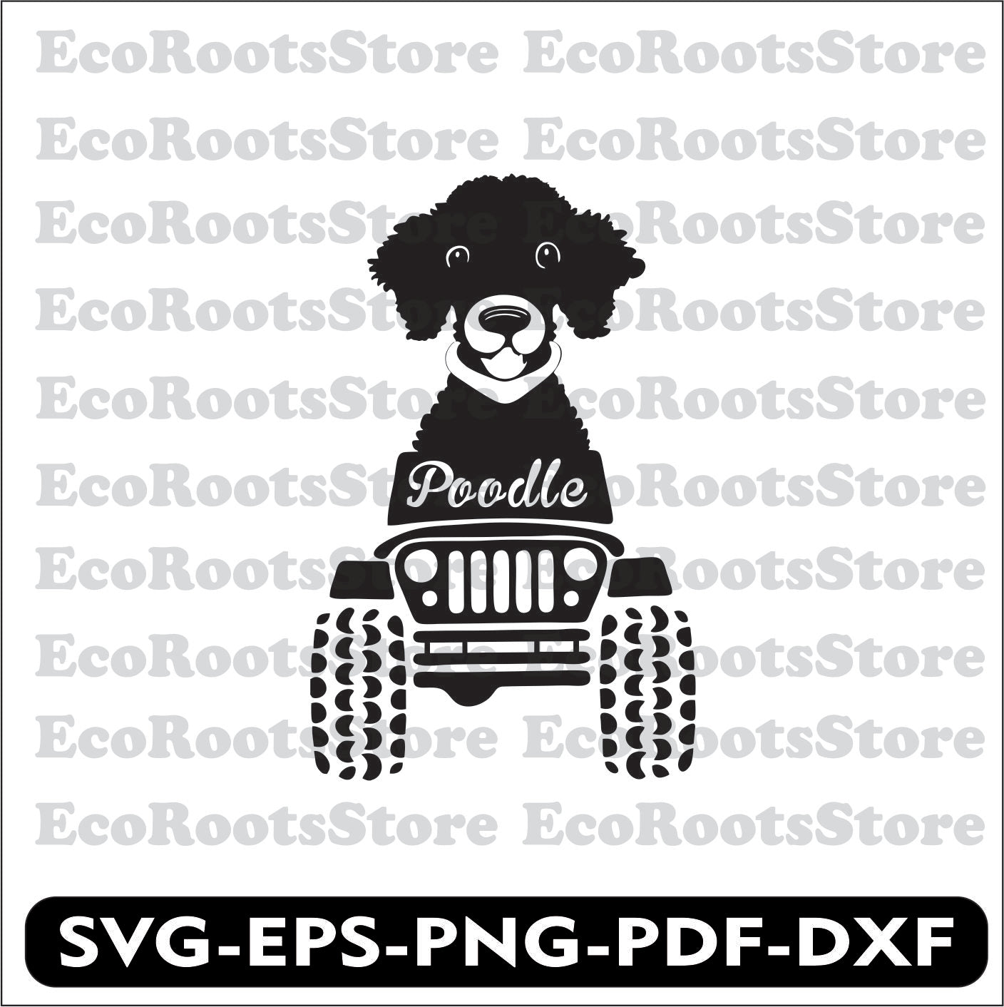 Poodle Dog Jeeo Offroad SVG EPS PNG PDF DXF Cutting File