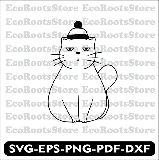 Cat Hat SVG EPS PNG PDF DXF Cutting File
