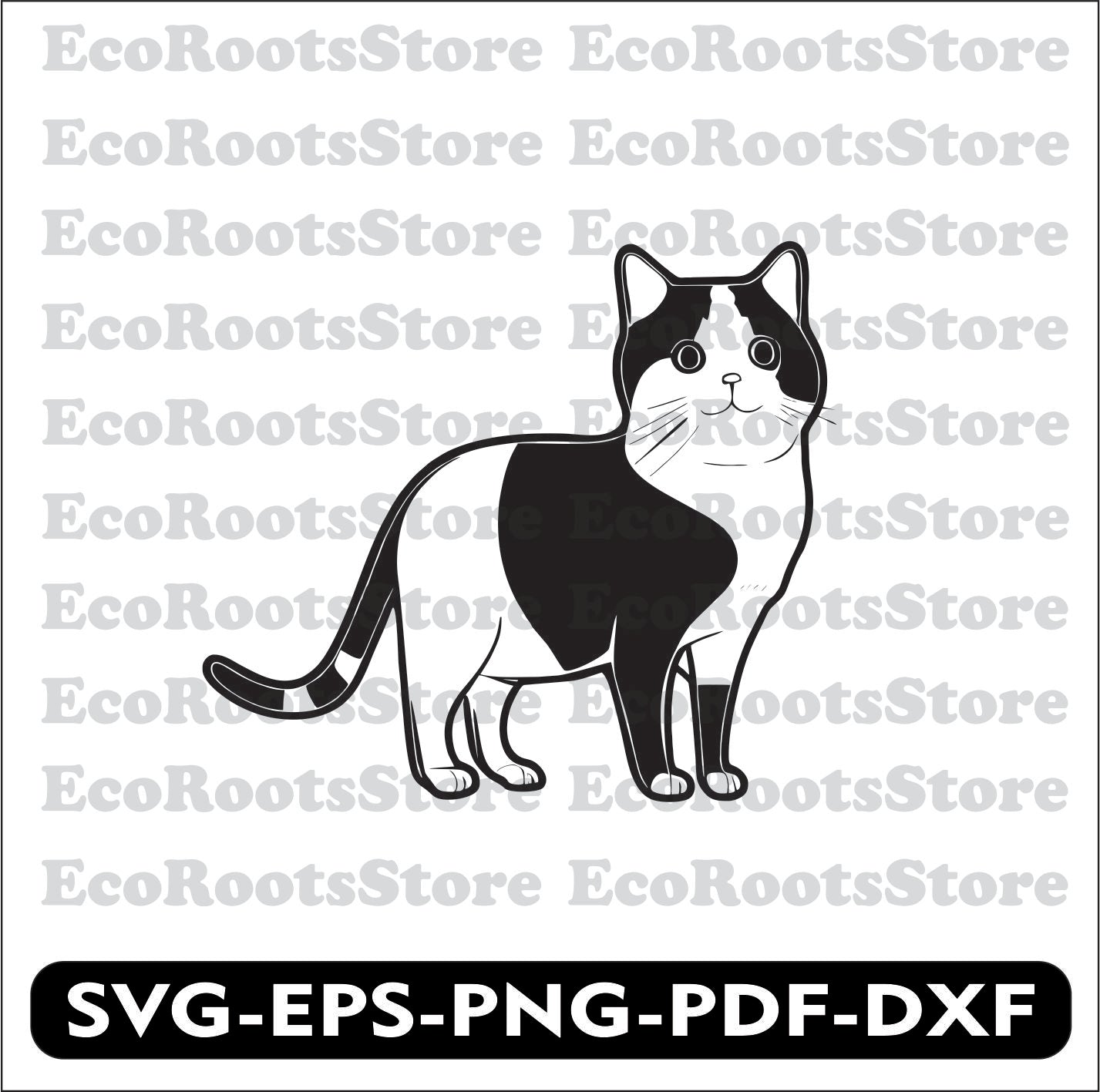 Cat SVG EPS PNG PDF DXF Cutting File