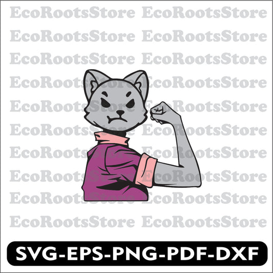 Cat Power SVG EPS PNG PDF DXF Cutting File