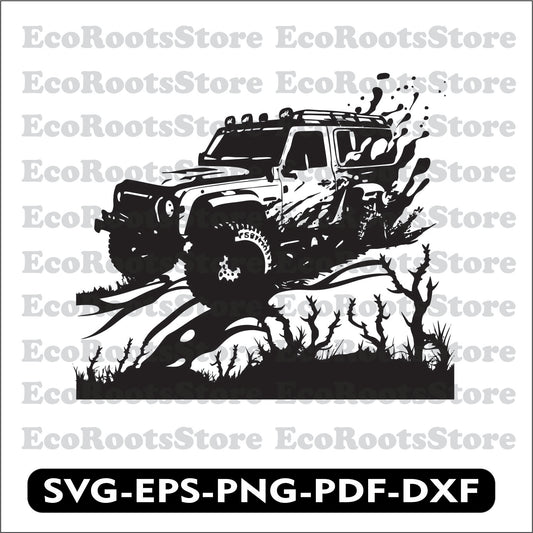 Jeep 4x4 Travel SVG EPS PNG PDF DXF Cutting File